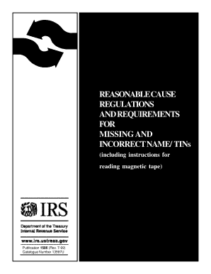 IRS Missing and Incorrect TINs Regulations