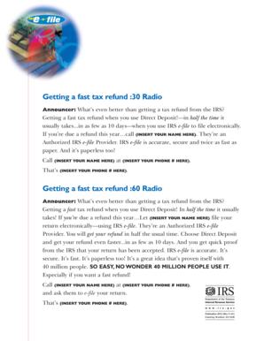 IRS Fast Tax Refund with Direct Deposit