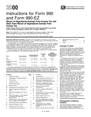 IRS Form 990 Instructions