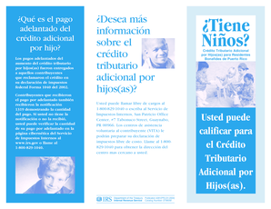 Formulario del Crédito Tributario Adicional por Hijos(as)
