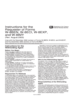 IRS Form W-8BEN Instructions