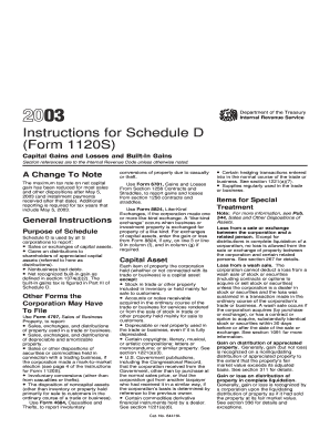 Instructions for Schedule D (Form 1120S)