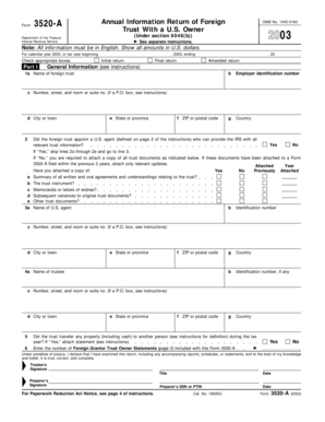 Form 3520-A 2003