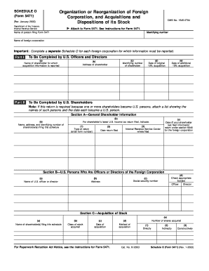 IRS Form 5471 Schedule O