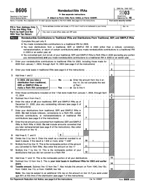 Form 8606 Nondeductible IRAs
