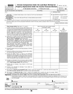 Form 8866 Interest Computation