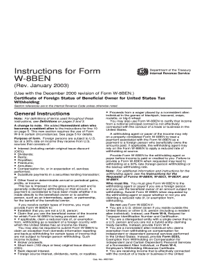 Form W-8BEN Instructions