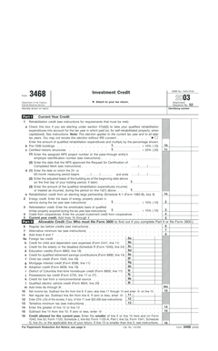 IRS Form 3468 Investment Credit