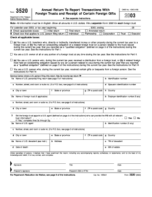 Form 3520 Foreign Trust Tax Return