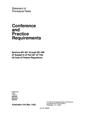 IRS Procedural Rules Statement
