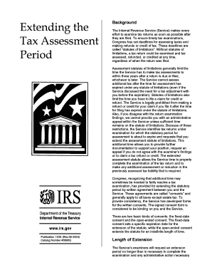 IRS Tax Assessment Statute Extension Consent