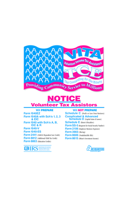 IRS Volunteer Tax Assistant Notice