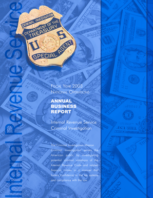 IRS Criminal Investigation Annual Business Report 2003
