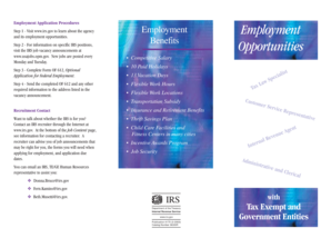 IRS Employment Application Form OF 612