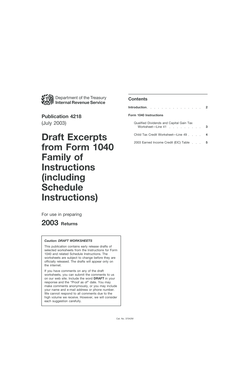 IRS Form 1040 Instructions