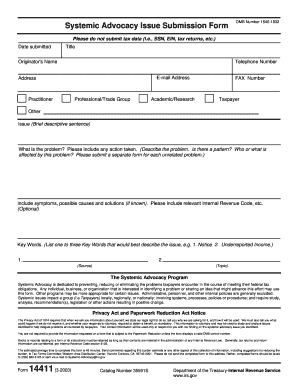 IRS Systemic Advocacy Issue Submission Form