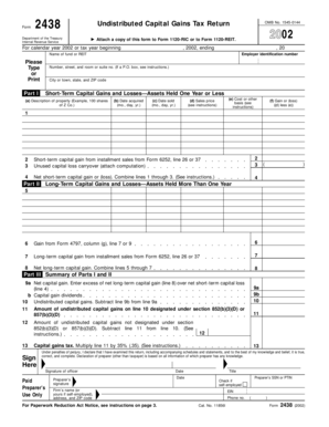 Form 2438 Undistributed Capital Gains Tax Return