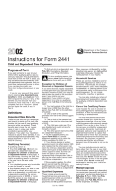 IRS Form 2441 Instructions