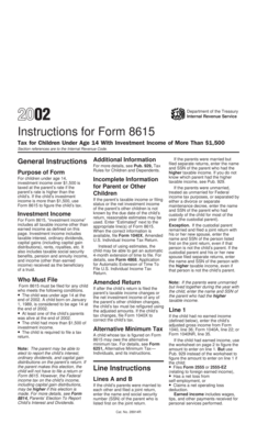 Instructions for Form 8615