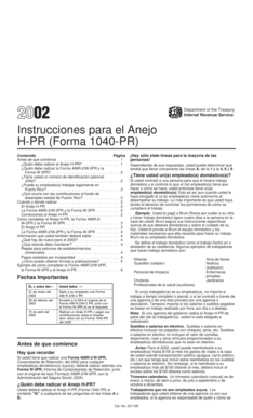 Instrucciones para el Anejo H-PR (Forma 1040-PR)