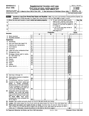 Schedule E Form 1040