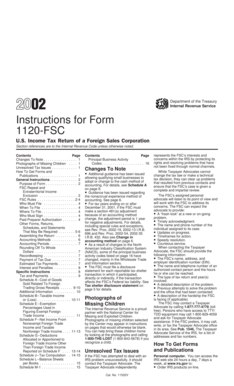 2002 Instructions for Form 1120-FSC. U.S. Income Tax Return of a Foreign Sales Corporation