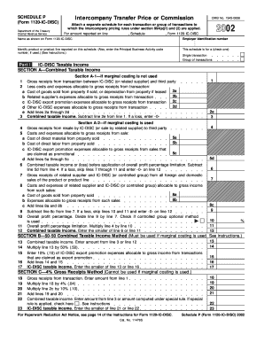 IRS Form 1120-IC-DISC Schedule P