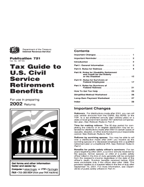 IRS Publication 721 Tax Guide