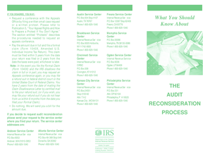 IRS Audit Reconsideration Request