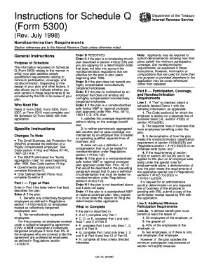 IRS Form 5300 Schedule Q