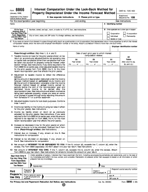 Form 8866 Interest Computation
