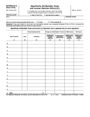 Schedule B Form 5713