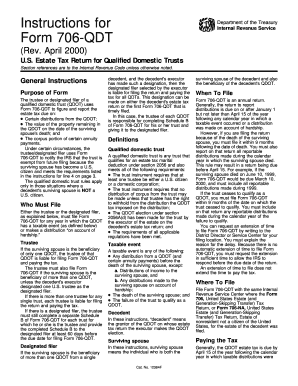 US Estate Tax Return for Qualified Domestic Trusts