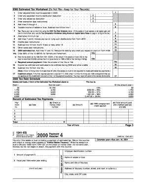 Form 1041-ES Estimated Income Tax for Estates and Trusts