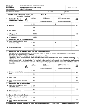 IRS Form 8849 Schedule 1
