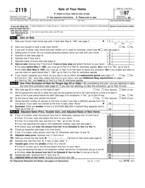 IRS Form 2119 Home Sale