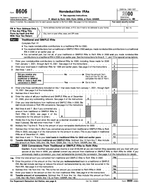 Form 8606 Nondeductible IRAs