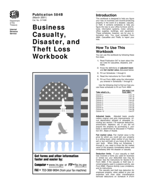 IRS Publication 584B Casualty and Theft Workbook