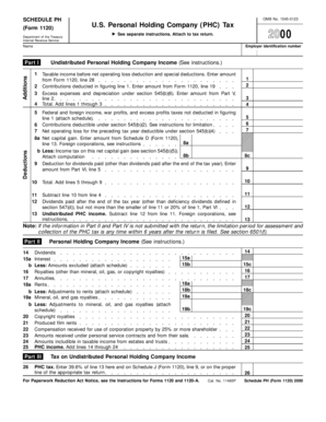 Form 1120 Schedule PH