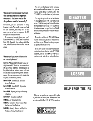 IRS Disaster Loss Forms