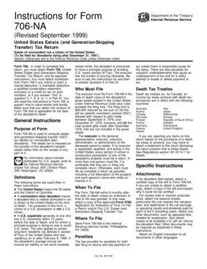 US Estate Tax Return Form 706-NA