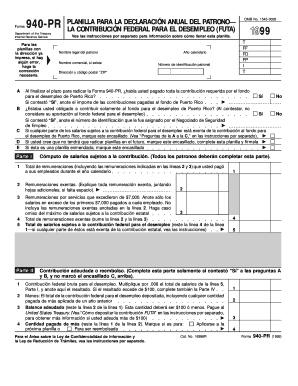 1999 Form 940-PR (Espanol)