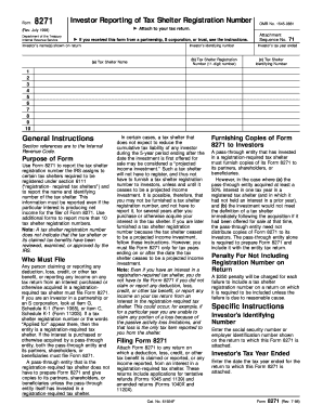 IRS Form 8271 Investor Reporting