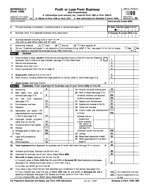 Schedule C Profit or Loss From Business