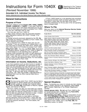 Amended US Individual Income Tax Return
