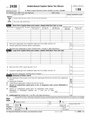 Form 2438 Undistributed Capital Gains Tax Return