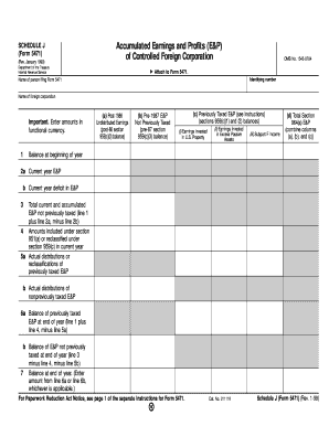 Schedule J Form 5471