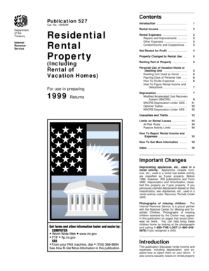 IRS Rental Income Publication 527