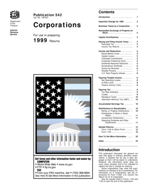 IRS Publication 542 Business Tax Guide