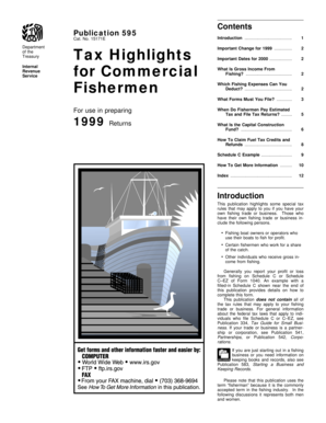 IRS Publication 595 Fishing Tax Guide